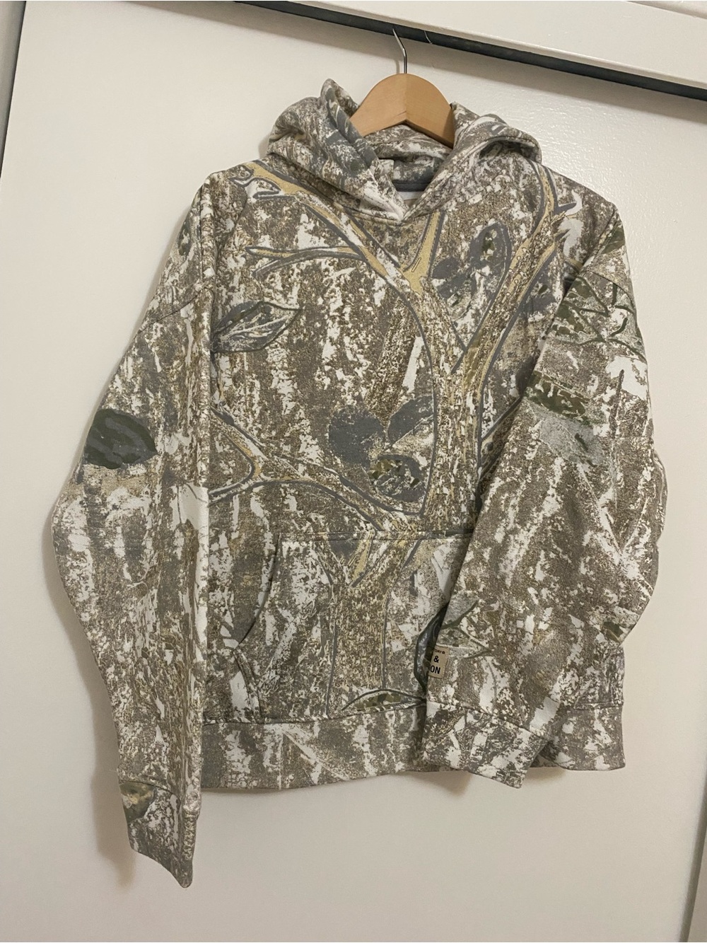 FLEECE FACTORY Art & Motion Fleece Hoodie In Muted Green - Picture 5 of 9